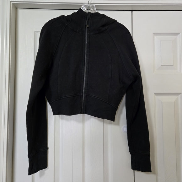 lululemon athletica Tops - Black Cropped Zip-Up Hoodie